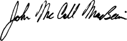 Chancellor McCall MacBain's signature
