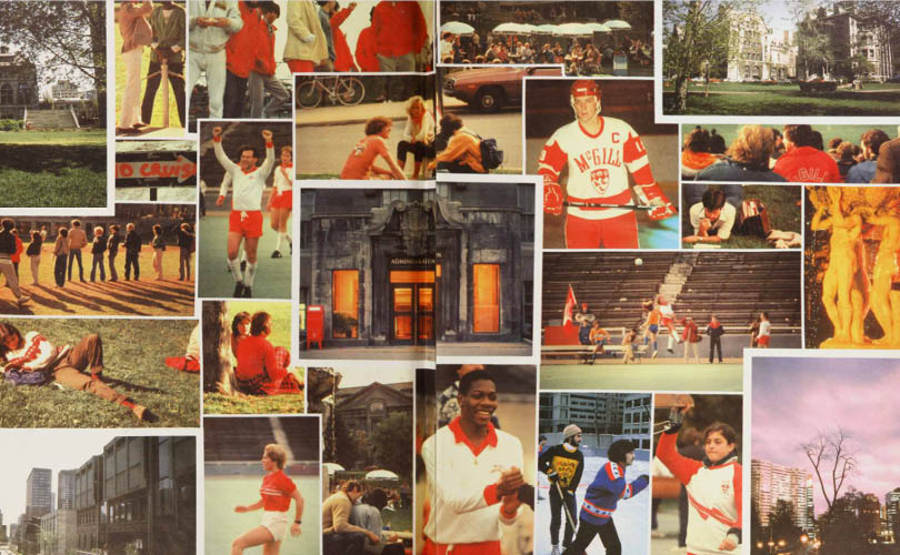Photo collage from the 1981 Old McGill yearbook