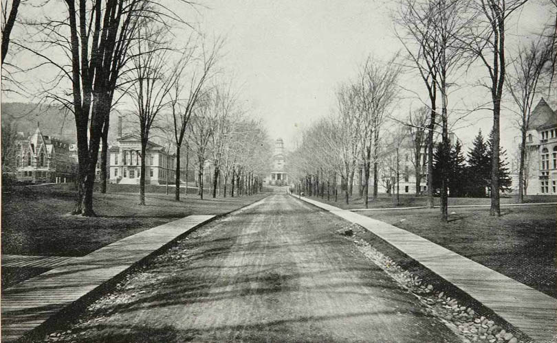 A vintage photo of the page to the Arts building
