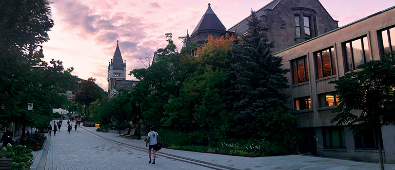Rue McTavish sur le campus de McGill