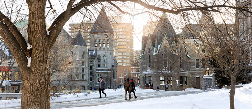 Lower campus in winter