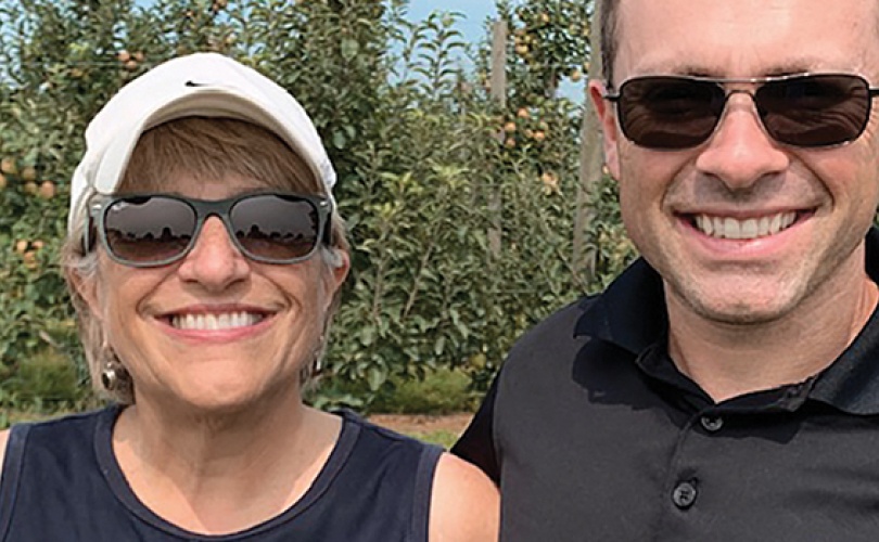 Photo of Joan Tousey and son