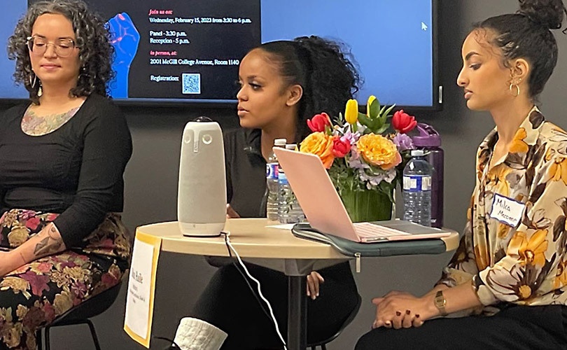 Blain Haile at a Black community health panel