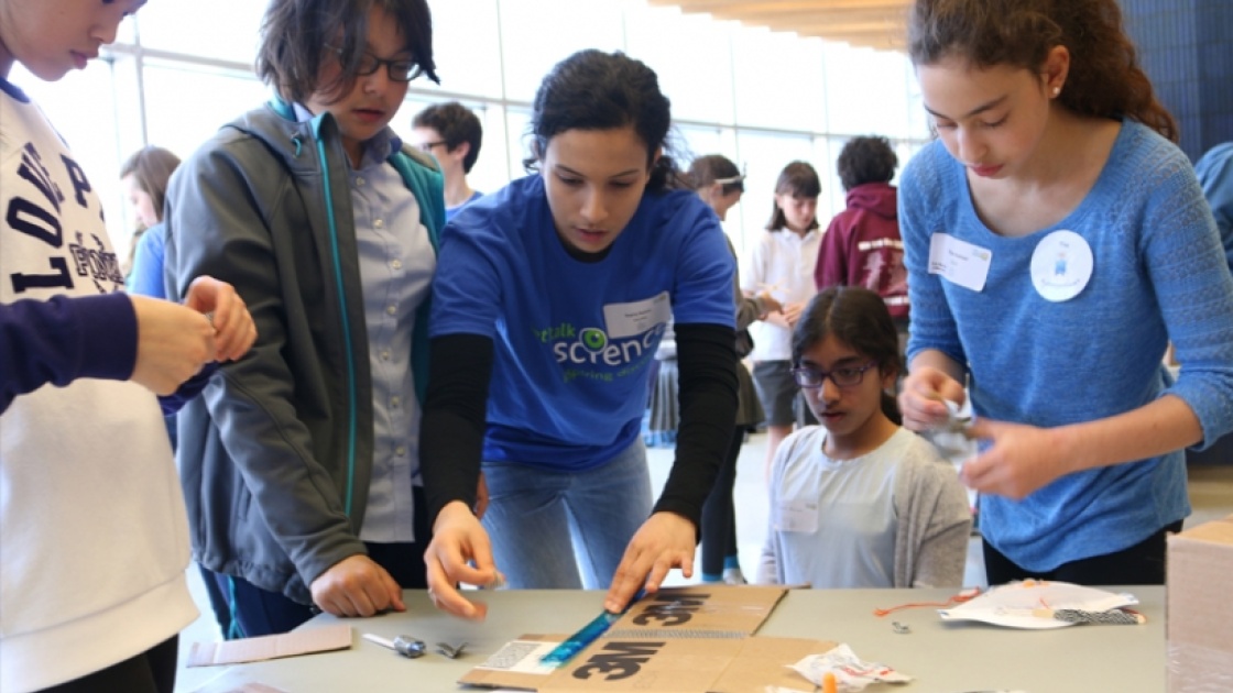 Kids at Let's Talk Science event