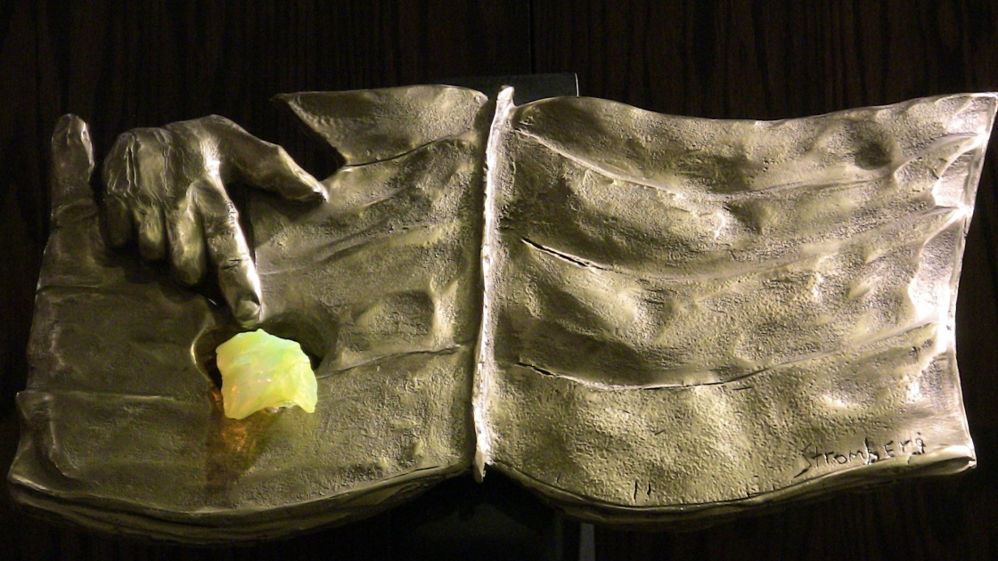 Essence II, bronze book sculpture by Susan Stromberg Stein