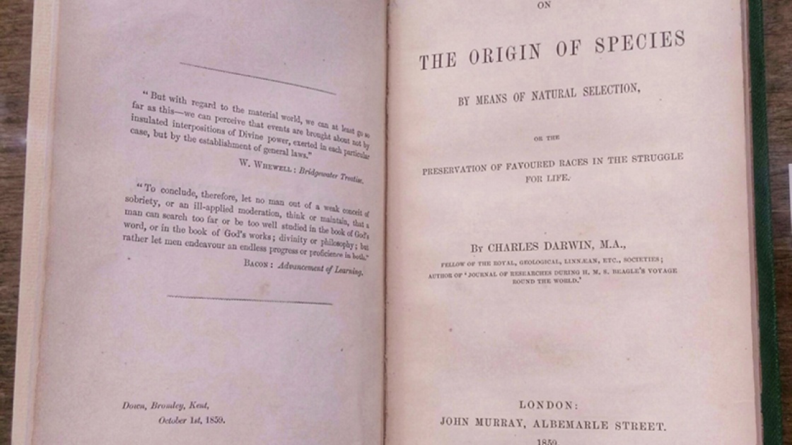 Photo of 'The Origin of Species' by Charles Darwin