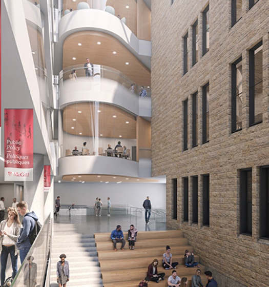 A group of people in a building