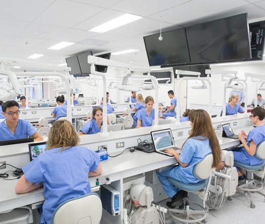 Several people in a lab